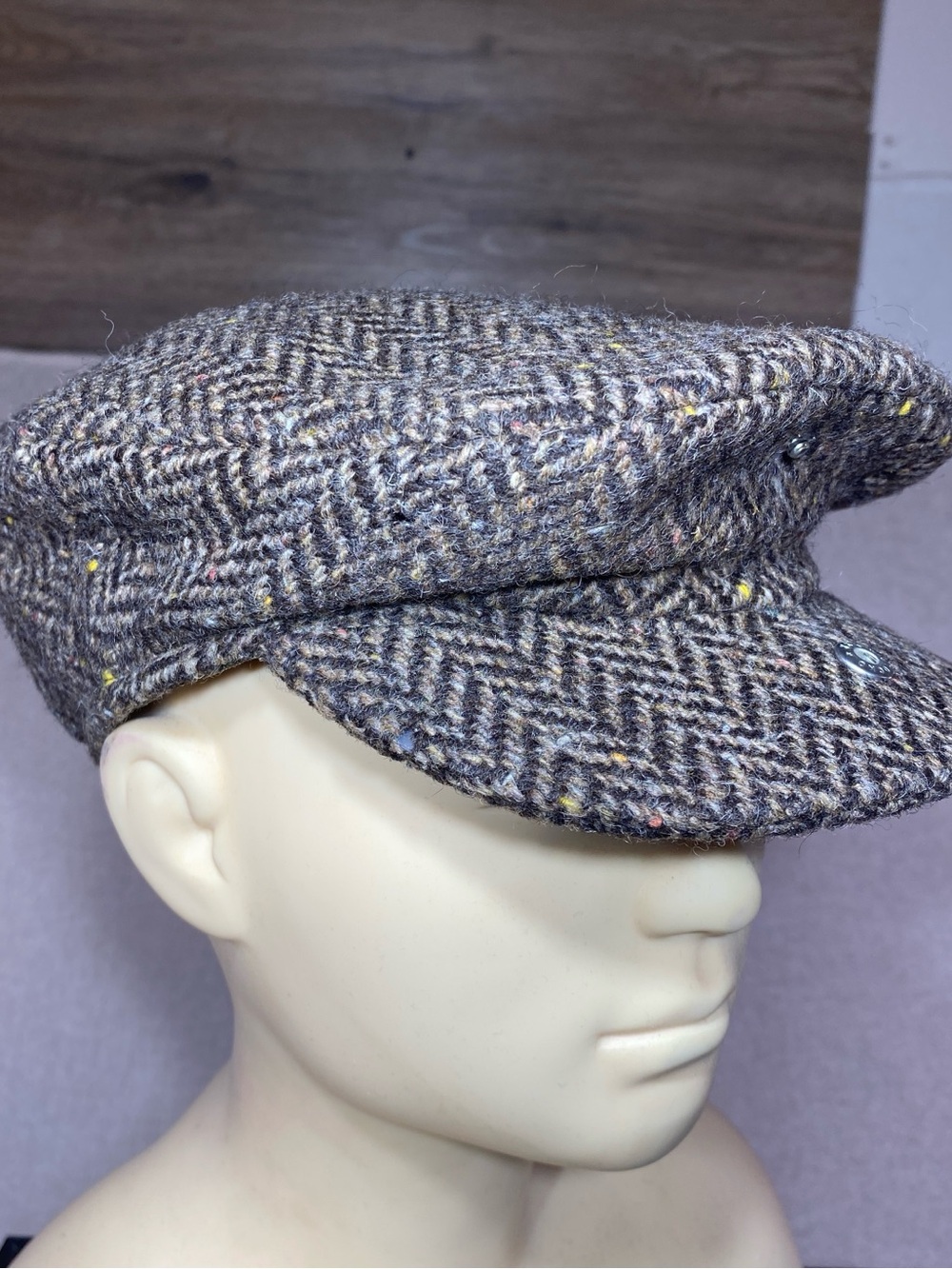 Orvis Newsboy Cap Mens M Tweed Pure New Wool Flat Hat Irish Ivy Driving